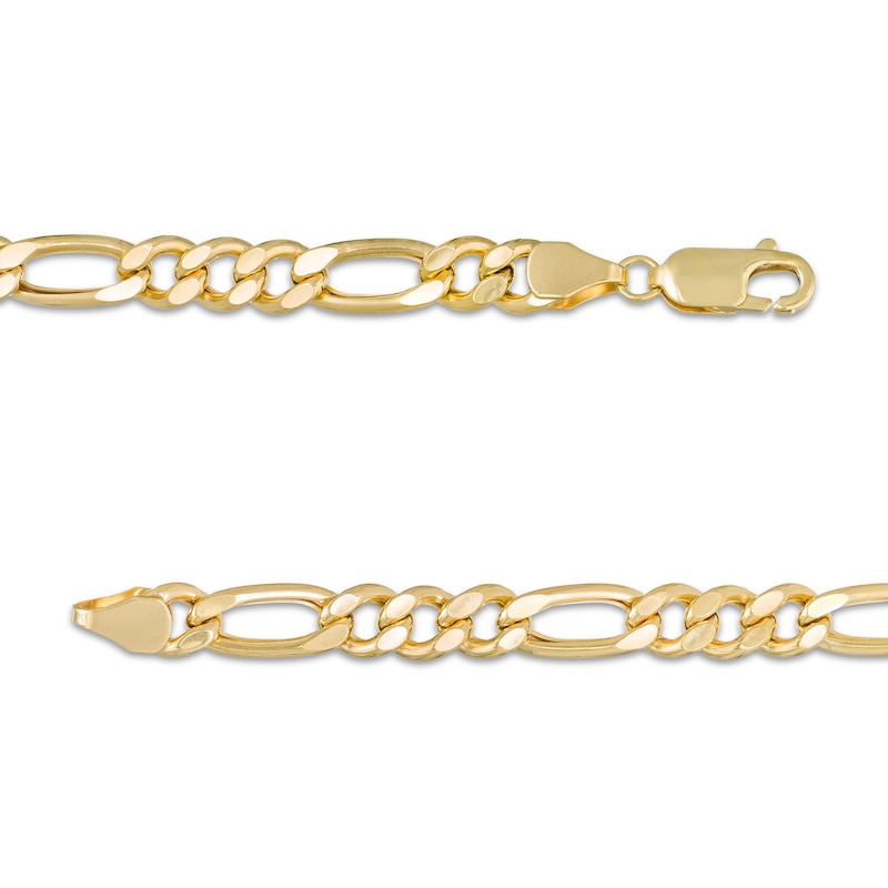 Main Image 2 of Men's 5.0mm Figaro Chain Necklace in 10K Gold - 22"