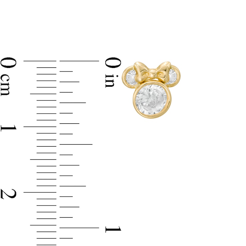 Main Image 2 of Child's 5.5mm Cubic Zirconia ©Disney Minnie Mouse Stud Earrings in 10K Gold