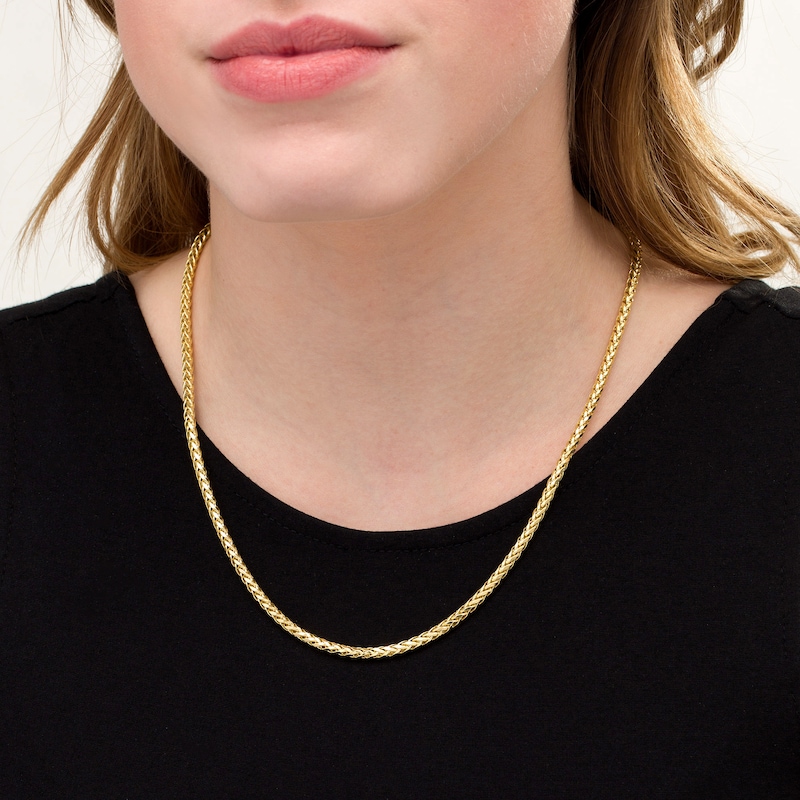 Ladies' 0.7mm Adjustable Box Chain Necklace in 10K Gold - 22