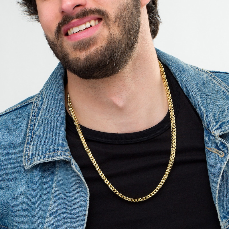 Main Image 3 of 5.3mm Franco Snake Chain Necklace in Hollow 10K Gold - 24"