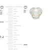 Freshwater Cultured Pearl and Lab-Created White Sapphire Earrings and Pendant Set in Sterling Silver with 14K Gold Plate