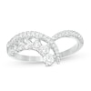 Thumbnail Image 1 of 0.45 CT. T.W. Diamond Chevron Ring in 10K White Gold