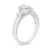 Thumbnail Image 3 of Emmy London 0.60 CT. T.W. Certified Oval Diamond Frame Vintage-Style Engagement Ring in 18K White Gold (F/VS2)