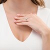 Thumbnail Image 2 of Emmy London 1.40 CT. T.W. Certified Oval Diamond Scallop Frame Vintage-Style Engagement Ring in 18K White Gold (F/VS2)