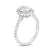 Thumbnail Image 3 of Emmy London 1.40 CT. T.W. Certified Oval Diamond Scallop Frame Vintage-Style Engagement Ring in 18K White Gold (F/VS2)