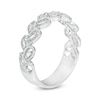 Thumbnail Image 2 of Emmy London 0.12 CT. T.W. Certified Diamond Scallop Shank Anniversary Band in 18K White Gold (F/VS2)