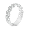 Thumbnail Image 3 of Emmy London 0.12 CT. T.W. Certified Diamond Scallop Shank Anniversary Band in 18K White Gold (F/VS2)