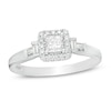 Thumbnail Image 1 of Emmy London 0.50 CT. T.W. Certified Princess-Cut Diamond Frame Collar Engagement Ring in 18K White Gold (F/VS2)