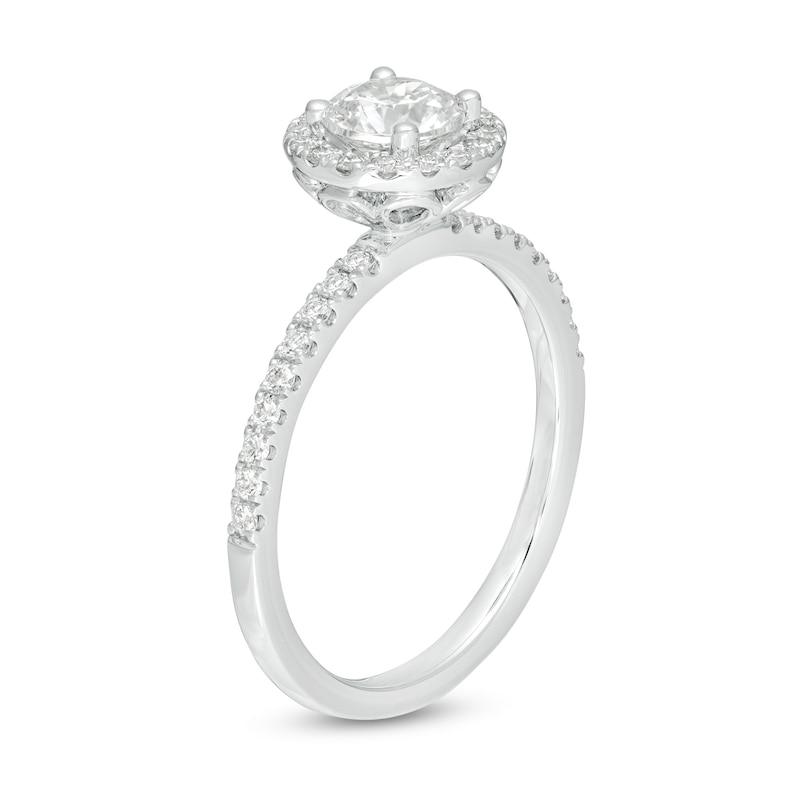 Main Image 3 of Emmy London 1.00 CT. T.W. Certified Diamond Frame Engagement Ring in 18K White Gold (F/VS2)