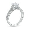Thumbnail Image 2 of Emmy London 1.12 CT. T.W. Certified Princess-Cut Diamond Double Row Engagement Ring in 18K White Gold (F/VS2)