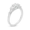 Thumbnail Image 2 of Emmy London 0.92 CT. T.W. Certified Diamond Three Stone Collar Engagement Ring in 18K White Gold (F/VS2)