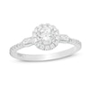 Thumbnail Image 1 of Emmy London 0.75 CT. T.W. Certified Diamond Frame Collar Engagement Ring in 18K White Gold (F/VS2)
