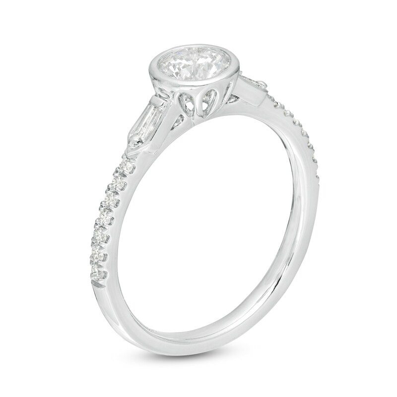 Main Image 3 of Emmy London 0.68 CT. T.W. Certified Diamond Collar Engagement Ring in 18K White Gold (F/VS2)