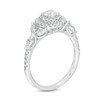 Thumbnail Image 2 of Emmy London 0.70 CT. T.W. Certified Diamond Double Frame Leaf-Sides Engagement Ring in 18K White Gold (F/VS2)