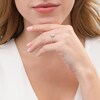 Thumbnail Image 2 of Emmy London 0.75 CT. T.W. Certified Oval Diamond Starburst Engagement Ring in 18K White Gold (F/VS2)
