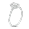 Thumbnail Image 2 of Emmy London 0.75 CT. T.W. Certified Oval Diamond Starburst Engagement Ring in 18K White Gold (F/VS2)