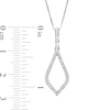 Thumbnail Image 2 of Marilyn Monroe™ Collection 0.18 CT. T.W. Diamond Teardrop Pendant in 10K White Gold