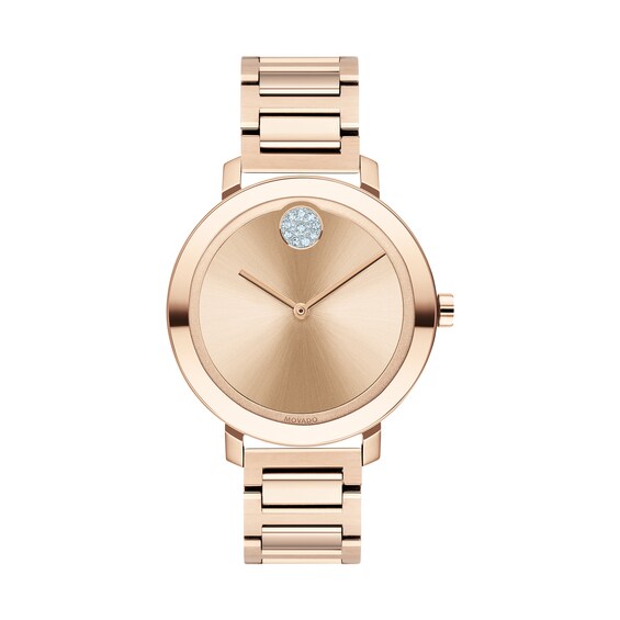 Ladies' Movado Bold® Evolution Crystal Accent Rose-Tone Watch (Model ...