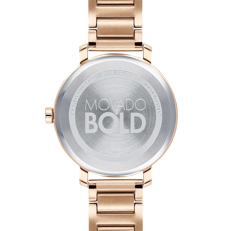 Ladies' Movado Bold® Evolution Crystal Accent Rose-Tone Watch (Model: 3600650)