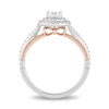 Thumbnail Image 3 of Enchanted Disney Snow White 0.69 CT. T.W. Diamond Frame Engagement Ring in 14K Two-Tone Gold