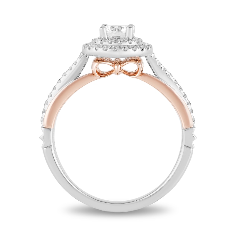 Enchanted Disney Snow White 0.69 CT. T.W. Diamond Frame Engagement Ring in 14K Two-Tone Gold