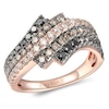 Thumbnail Image 1 of Le Vian® Chocolate Diamonds® 1.18 CT. T.W. Diamond Bypass Ring in 14K Strawberry Gold™