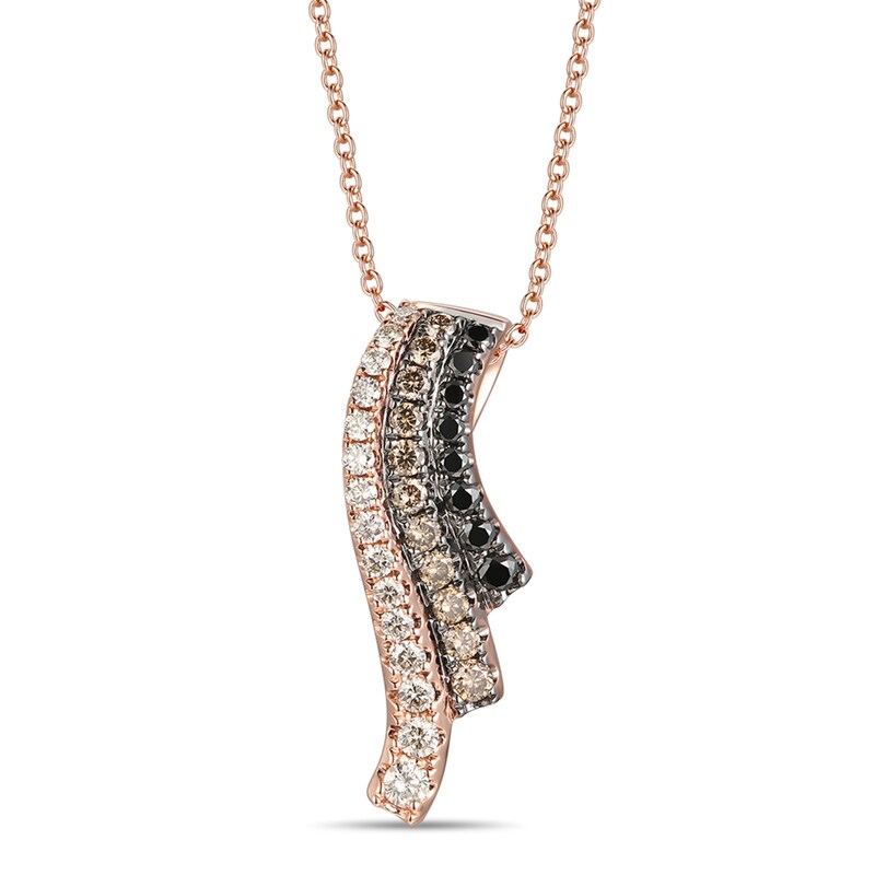 Main Image 1 of Le Vian® Chocolate Diamonds® 0.64 CT. T.W. Diamond Pendant in 14K Strawberry Gold™