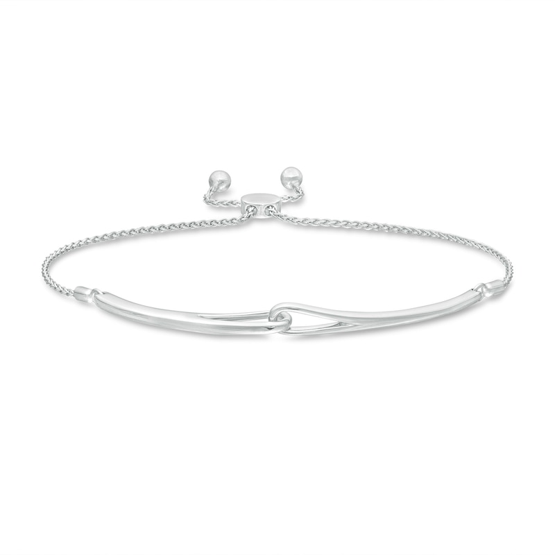 Love + Be Loved Loop Bolo Bracelet in Sterling Silver - 9.5"|Peoples Jewellers