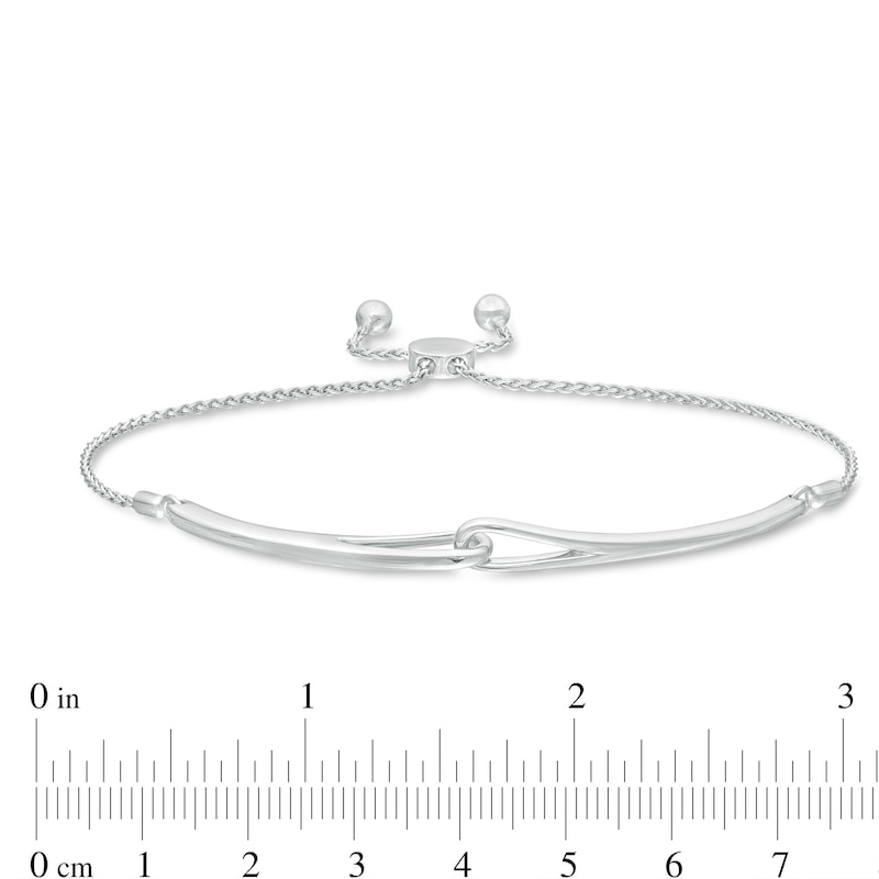 Love + Be Loved Loop Bolo Bracelet in Sterling Silver - 9.5"