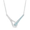 Love + Be Loved Blue Topaz Loop Necklace in Sterling Silver