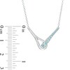 Love + Be Loved Blue Topaz Loop Necklace in Sterling Silver