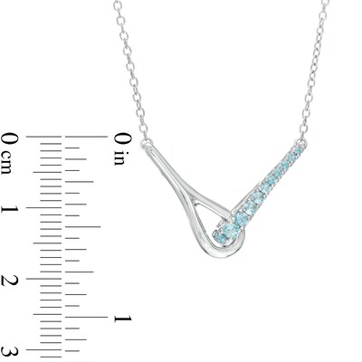 Love + Be Loved Blue Topaz Loop Necklace in Sterling Silver