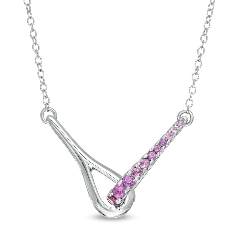 Love + Be Loved Amethyst Loop Necklace in Sterling Silver|Peoples Jewellers