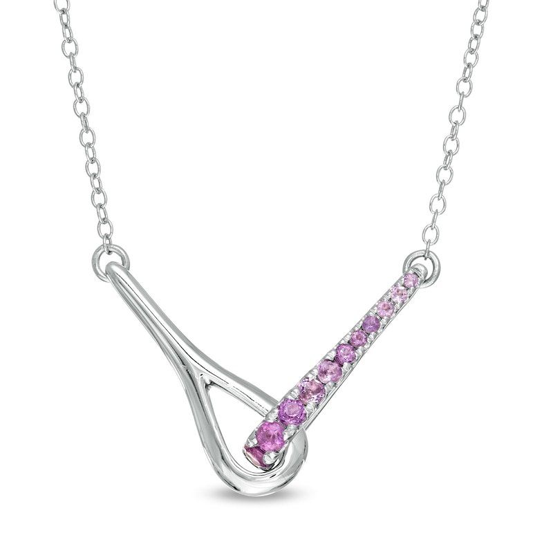 Main Image 1 of Love + Be Loved Amethyst Loop Necklace in Sterling Silver