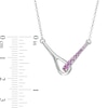 Thumbnail Image 3 of Love + Be Loved Amethyst Loop Necklace in Sterling Silver