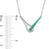 Love + Be Loved Lab-Created Emerald Loop Necklace in Sterling Silver