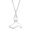 Thumbnail Image 1 of Marilyn Monroe™ Collection Diamond Accent Enamel White Flare Dress Pendant in Sterling Silver