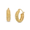 Thumbnail Image 1 of Diamond-Cut Hoop Earrings in 10K Gold