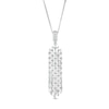 Thumbnail Image 1 of Marilyn Monroe™ Collection 0.45 CT. T.W. Diamond Tassel Dangle Pendant in 10K White Gold