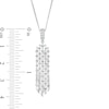 Thumbnail Image 2 of Marilyn Monroe™ Collection 0.45 CT. T.W. Diamond Tassel Dangle Pendant in 10K White Gold