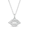 Thumbnail Image 0 of Marilyn Monroe™ Collection 0.13 CT. T.W. Diamond Lips Pendant in Sterling Silver