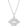 Thumbnail Image 1 of Marilyn Monroe™ Collection 0.13 CT. T.W. Diamond Lips Pendant in Sterling Silver