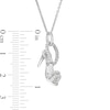 Thumbnail Image 1 of Marilyn Monroe™ Collection 0.13 CT. T.W. Diamond Stiletto Sandal Pendant in Sterling Silver