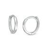 Thumbnail Image 1 of Child's Square Huggie Hoop Earrings in 10K White Gold