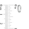 Thumbnail Image 2 of Child's Square Huggie Hoop Earrings in 10K White Gold