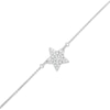 Thumbnail Image 1 of Marilyn Monroe™ Collection 0.13 CT. T.W. Diamond Star Bracelet in Sterling Silver - 7.25"
