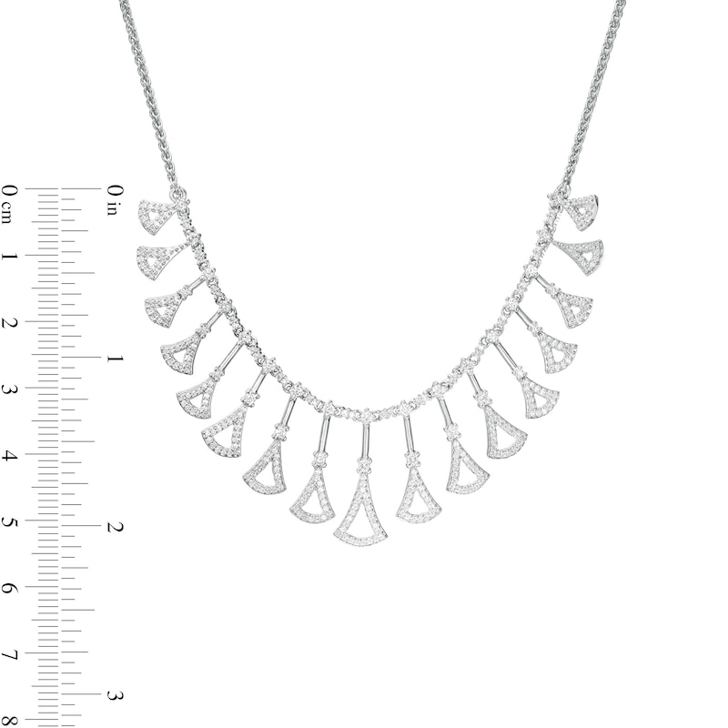 Main Image 2 of Marilyn Monroe™ Collection 1.45 CT. T.W. Diamond Dangle Necklace in 10K White Gold