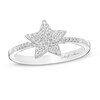 Thumbnail Image 1 of Marilyn Monroe™ Collection 0.15 T. T.W. Diamond Star Ring in Sterling Silver