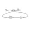 Thumbnail Image 1 of 0.04 CT. T.W. Diamond Arrow Bolo Bracelet in Sterling Silver - 9.5"