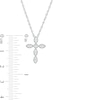 Thumbnail Image 2 of 0.085 CT. T.W. Diamond Vintage-Style Marquise Cross Pendant in Sterling Silver